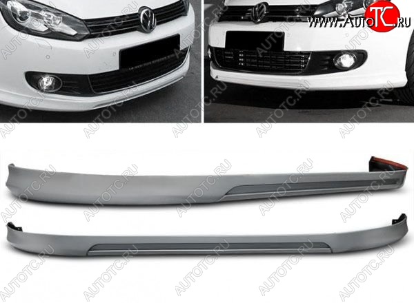 11 949 р. Накладка на передний бампер Votex Style Volkswagen Golf 6 хэтчбэк 5 дв. (2008-2014) (Неокрашенная)  с доставкой в г. Кемерово