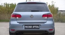 1 099 р. Защитная накладка на задний бампер RA Volkswagen Golf 6 хэтчбэк 5 дв. (2008-2014)  с доставкой в г. Кемерово. Увеличить фотографию 3