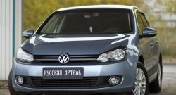 559 р. Реснички на фары RA  Volkswagen Golf  6 (2008-2014) хэтчбэк 5 дв. (Неокрашенные)  с доставкой в г. Кемерово. Увеличить фотографию 2