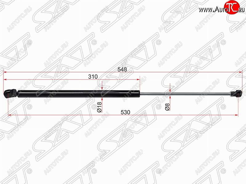 499 р. Газовый упор крышки багажника SAT  Volkswagen Golf  6 (2008-2014) хэтчбэк 5 дв.  с доставкой в г. Кемерово