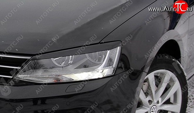 1 149 р. Реснички на фары Tuning-Sport  Volkswagen Jetta  A6 (2011-2015) седан дорестайлинг (Неокрашенные)  с доставкой в г. Кемерово