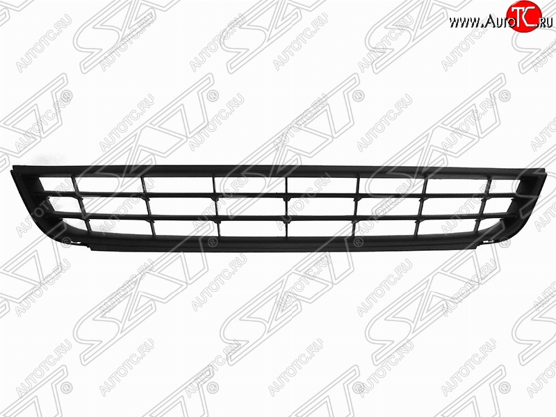 1 129 р. Решётка в передний бампер (с хром молдингом) SAT  Volkswagen Jetta  A6 (2011-2015) седан дорестайлинг  с доставкой в г. Кемерово