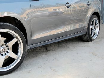 5 849 р. Пороги MV Tuning (Шагрень) Volkswagen Jetta A6 седан дорестайлинг (2011-2015) (Неокрашенные)  с доставкой в г. Кемерово. Увеличить фотографию 1