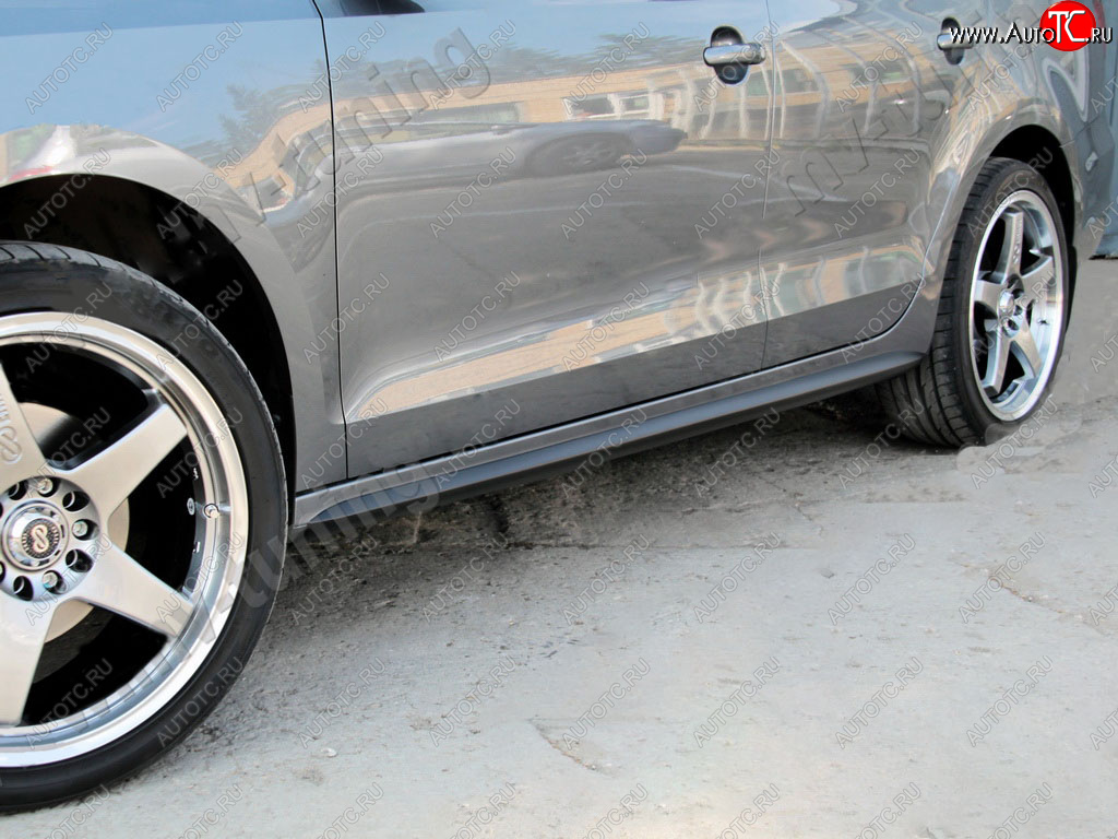 5 849 р. Пороги MV Tuning (Шагрень) Volkswagen Jetta A6 седан дорестайлинг (2011-2015) (Неокрашенные)  с доставкой в г. Кемерово