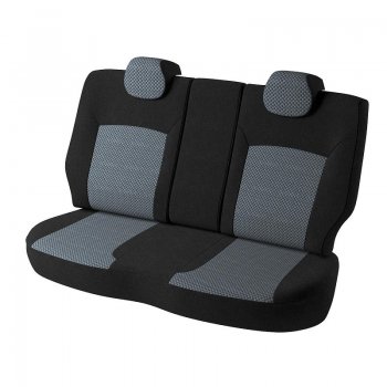 6 449 р. Чехлы для сидений (A6/1B) Lord Autofashion Дублин (жаккард) Volkswagen Jetta A6 седан рестайлинг (2015-2018) (Черный, вставка Стежок серый)  с доставкой в г. Кемерово. Увеличить фотографию 3