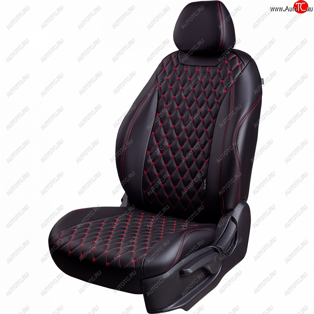 13 949 р. Чехлы для сидений Lord Autofashion Байрон (экокожа, 60/40, подлокотник, 3 Г-образных подголовника)  Volkswagen Jetta  A6 (2011-2018) седан дорестайлинг, седан рестайлинг (Черный, вставка черная, строчка красная)  с доставкой в г. Кемерово
