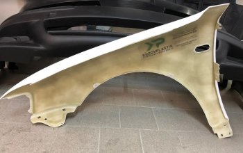 8 489 р. Переднее левое крыло (стеклопластик) Fiberplast  Volkswagen Passat  B5 (1996-2000) седан дорестайлинг, универсал дорестайлинг  с доставкой в г. Кемерово. Увеличить фотографию 3