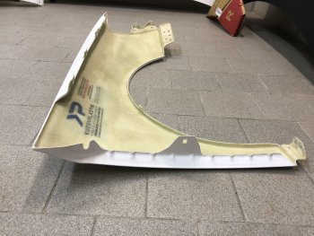 8 489 р. Переднее левое крыло (стеклопластик) Fiberplast  Volkswagen Passat  B6 (2005-2011) седан, универсал (неокрашенное)  с доставкой в г. Кемерово. Увеличить фотографию 4