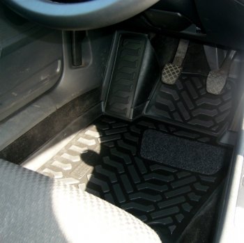 1 739 р. Коврики салона Aileron (3D с подпятником)  Volkswagen Passat  B6 (2005-2011) седан, универсал  с доставкой в г. Кемерово. Увеличить фотографию 3