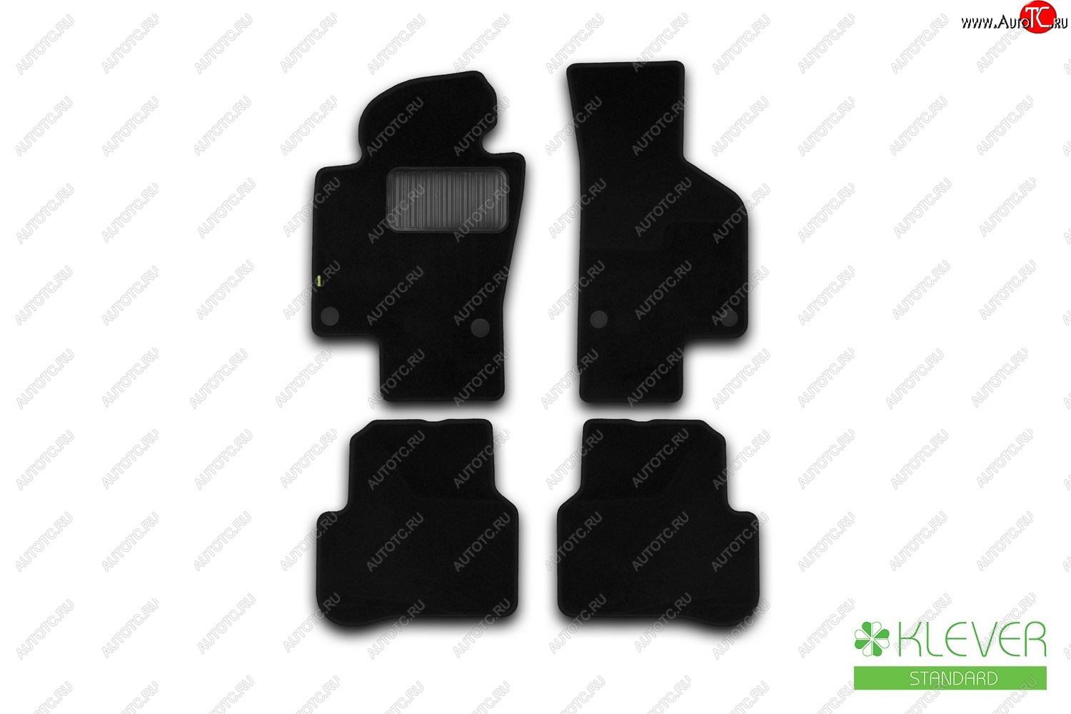 6 949 р. Текстильные коврики салона седан Klever Standart Volkswagen Passat B6 седан (2005-2011) (Черные)  с доставкой в г. Кемерово