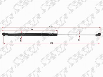 Газовый упор крышки багажника SAT Volkswagen Passat  B3 (1988-1993) универсал