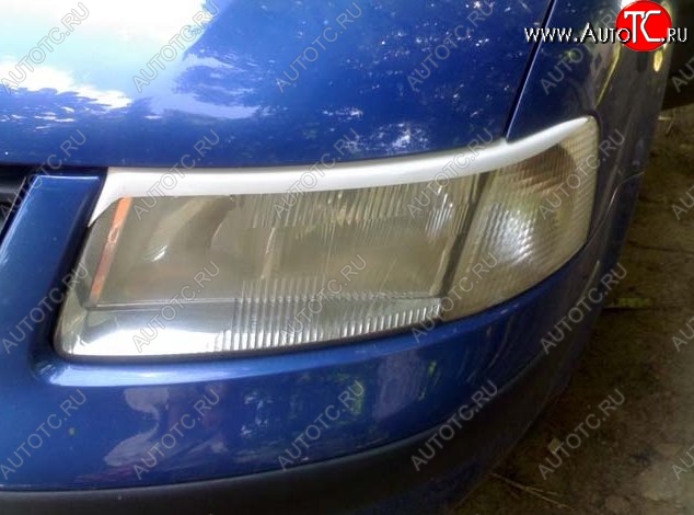 1 649 р. Реснички на фары CT Volkswagen Passat B5 универсал дорестайлинг (1996-2000) (Неокрашенные)  с доставкой в г. Кемерово