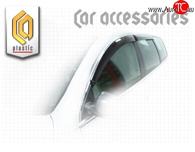 1 999 р. Дефлектора окон CA Plastic (черный) Volkswagen Passat B6 универсал (2005-2010) (Classic полупрозрачный, Без хром.молдинга)  с доставкой в г. Кемерово