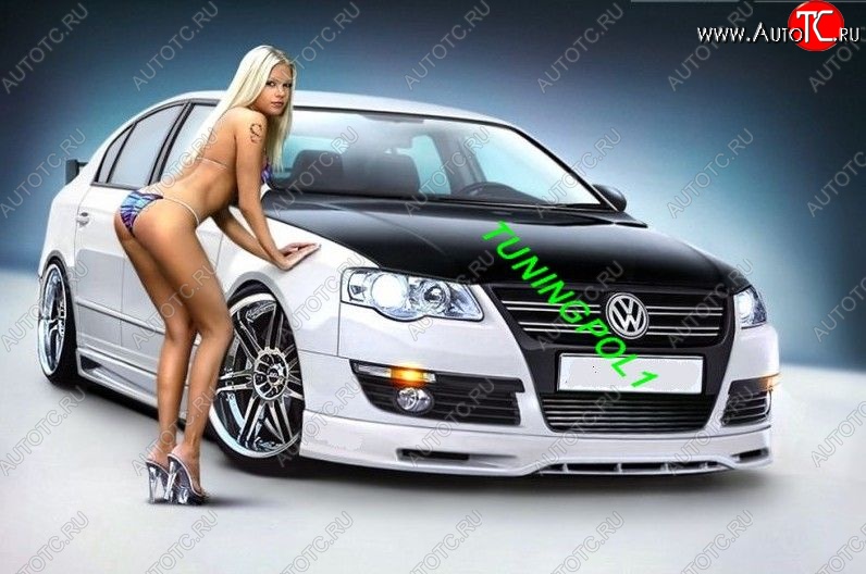 12 219 р. Накладка на передний бампер CSR Volkswagen Passat B6 седан (2005-2011)  с доставкой в г. Кемерово