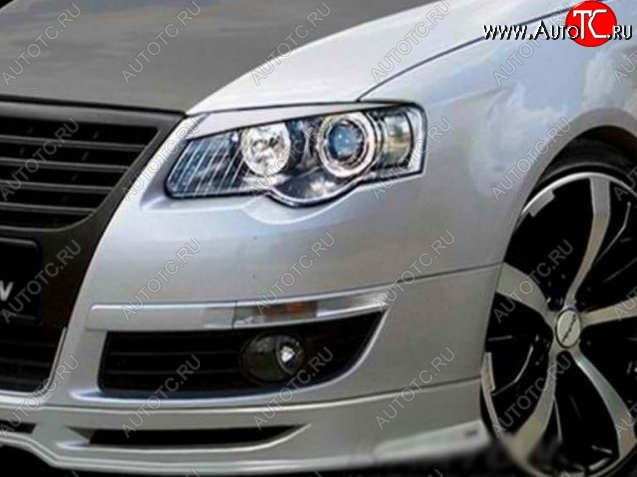 1 649 р. Реснички на фары CT v1 Volkswagen Passat B6 седан (2005-2011) (Неокрашенные)  с доставкой в г. Кемерово