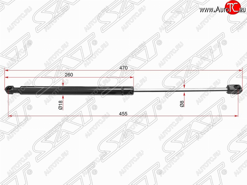 569 р. Газовый упор крышки багажника SAT  Volkswagen Passat  B6 (2005-2010) универсал  с доставкой в г. Кемерово