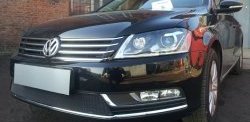 1 469 р. Сетка на бампер Russtal (черная) Volkswagen Passat B7 седан (2010-2015)  с доставкой в г. Кемерово. Увеличить фотографию 2