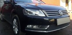 1 469 р. Сетка на бампер Russtal (черная)  Volkswagen Passat  B7 (2010-2015) седан, универсал  с доставкой в г. Кемерово. Увеличить фотографию 3