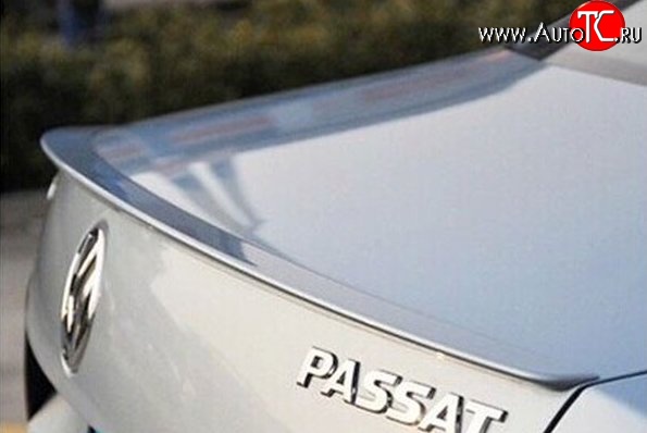 2 399 р. Лип спойлер американец M-VRS Volkswagen Passat B7 седан (2010-2015) (Неокрашенный)  с доставкой в г. Кемерово