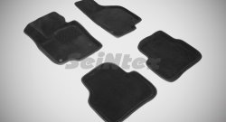 Износостойкие коврики в салон SeiNtex Premium 3D 4 шт. (ворсовые, черные) Volkswagen Passat  B7 (2010-2015) седан, универсал