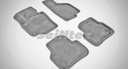 Износостойкие коврики в салон SeiNtex Premium 3D 4 шт. (ворсовые, серые) Volkswagen Passat  B7 (2010-2015) седан, универсал