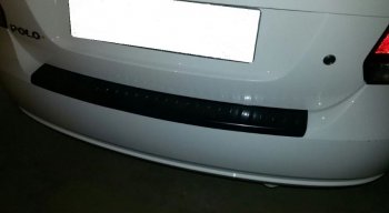 579 р. Накладка защитная на верх заднего бампера АртФорм Volkswagen Polo 5 седан дорестайлинг (2009-2015)  с доставкой в г. Кемерово. Увеличить фотографию 1