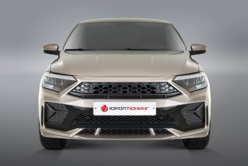 24 099 р. Передний бампер REBOOT  Volkswagen Polo  Mk6 (2020-2022) лифтбек (Окрашенный с выделением декоративных элементов)  с доставкой в г. Кемерово. Увеличить фотографию 1