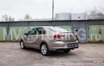 5 149 р. Имитация выхлопа MV-Tuning  Volkswagen Polo  Mk6 (2020-2022) лифтбек (BLACK (чёрный глянец))  с доставкой в г. Кемерово. Увеличить фотографию 3