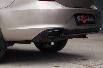 3 399 р. Имитация насадок глушителя MV-Tuning Volkswagen Polo Mk6 лифтбек (2020-2022) (Неокрашенные)  с доставкой в г. Кемерово. Увеличить фотографию 3