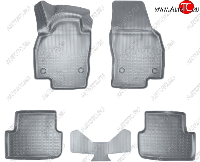 2 889 р. Коврики салонные Noplast (3D)  Volkswagen Polo  Mk6 (2020-2022) лифтбек (Серые)  с доставкой в г. Кемерово