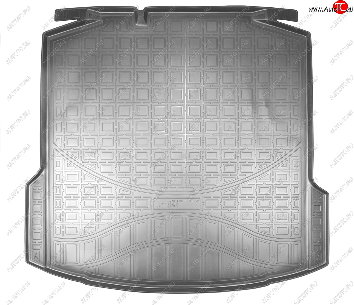 1 799 р. Коврик багажника Norplast Unidec (без ушей)  Volkswagen Polo  Mk6 (2020-2022) лифтбек (черный)  с доставкой в г. Кемерово