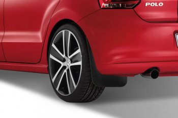 4 799 р. Брызговики Frosch  Volkswagen Polo  5 (2015-2020) седан рестайлинг (Задние)  с доставкой в г. Кемерово. Увеличить фотографию 2