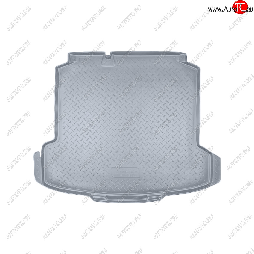 2 369 р. Коврик багажника Norplast Unidec  Volkswagen Polo  5 (2009-2020) седан дорестайлинг, седан рестайлинг (Цвет: серый)  с доставкой в г. Кемерово
