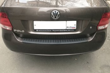 499 р. Защитная накладка заднего бампера Тюн-Авто  Volkswagen Polo  5 (2009-2015) седан дорестайлинг  с доставкой в г. Кемерово. Увеличить фотографию 2
