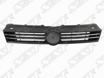 Решётка радиатора SAT (с хром полосками) Volkswagen Polo  5 (2009-2015) седан дорестайлинг