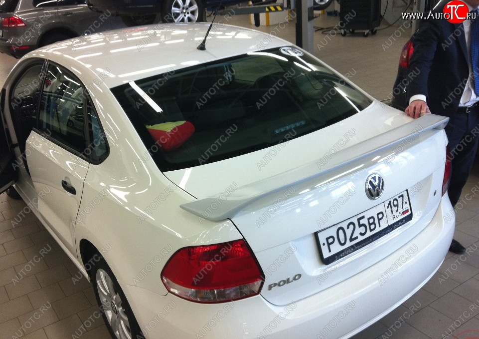 5 999 р. Спойлер Sport  Volkswagen Polo  5 (2009-2020) седан дорестайлинг, хэтчбек рестайлинг (Неокрашенный)  с доставкой в г. Кемерово