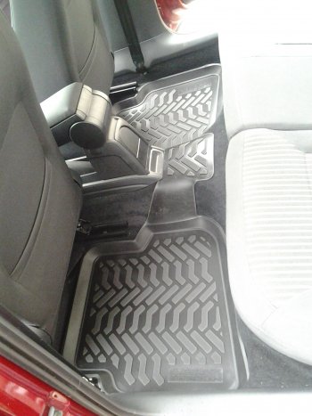 1 779 р. Коврики салона Aileron (3D с подпятником)  Volkswagen Polo  5 (2009-2020) седан дорестайлинг, седан рестайлинг  с доставкой в г. Кемерово. Увеличить фотографию 2