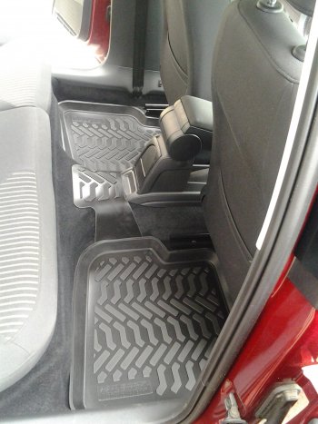 1 779 р. Коврики салона Aileron (3D с подпятником)  Volkswagen Polo  5 (2009-2020) седан дорестайлинг, седан рестайлинг  с доставкой в г. Кемерово. Увеличить фотографию 3