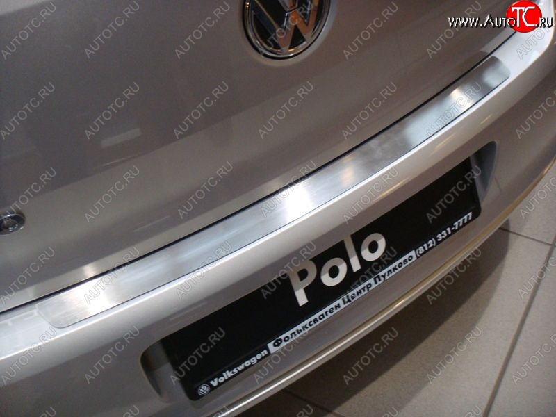 1 394 р. Накладка на задний бампер без логотипа Souz-96  Volkswagen Polo  5 (2009-2015) хэтчбек дорестайлинг  с доставкой в г. Кемерово