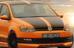 439 р. Реснички JeDesign на фары Volkswagen Polo 5 седан дорестайлинг (2009-2015) (Неокрашенные)  с доставкой в г. Кемерово. Увеличить фотографию 2