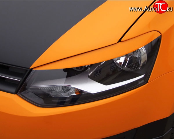 439 р. Реснички JeDesign на фары Volkswagen Polo 5 седан дорестайлинг (2009-2015) (Неокрашенные)  с доставкой в г. Кемерово
