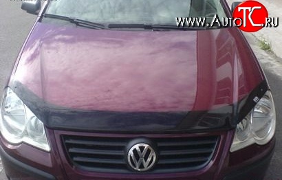 4 599 р. Дефлектор капота NovLine (седан, хетчбек)  Volkswagen Polo  9N1 (2005-2009) рестайлинг седан, рестайлинг, хэтчбэк 5 дв.  с доставкой в г. Кемерово