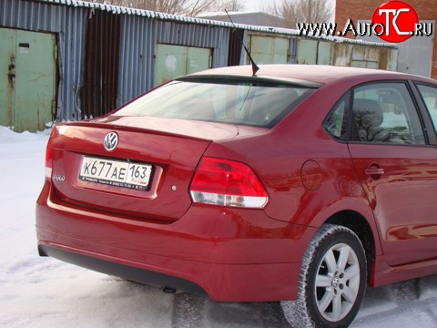 4 199 р. Козырёк на заднее лобовое стекло Sport Volkswagen Polo 5 седан дорестайлинг (2009-2015) (Неокрашенный)  с доставкой в г. Кемерово