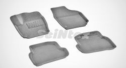 Износостойкие коврики в салон SeiNtex Premium 3D 4 шт. (ворсовые, серые) Volkswagen Polo  5 (2009-2020) седан дорестайлинг, хэтчбек дорестайлинг, седан рестайлинг, хэтчбек рестайлинг