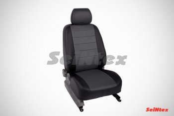 6 999 р. Чехлы на сиденья из экокожи Seintex (экокожа)  Volkswagen Polo  5 (2009-2015) седан дорестайлинг (Спинка 40/60, цвет черный/черный)  с доставкой в г. Кемерово. Увеличить фотографию 3