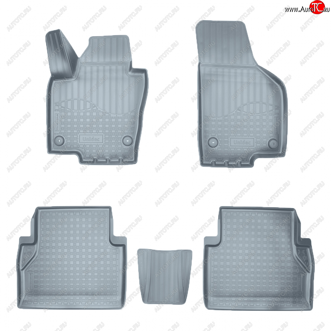 2 899 р. Коврики салона Norplast Unidec  Volkswagen Sharan  MK2,7N (2010-2015) дорестайлинг (серые)  с доставкой в г. Кемерово