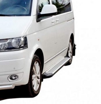 Порожки для ног Бумер (алюминий) Volkswagen Transporter  T5 (2009-2015) рестайлинг