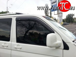 1 799 р. Комплект дефлекторов окон (Multivan) SkyLine Volkswagen Transporter T5 дорестайлинг (2003-2009)  с доставкой в г. Кемерово