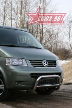 12 959 р. Защита переднего бампера Souz-96 (d60) Volkswagen Transporter T5 рестайлинг (2009-2015)  с доставкой в г. Кемерово. Увеличить фотографию 2