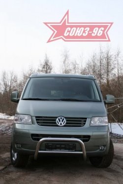 12 959 р. Защита переднего бампера Souz-96 (d60) Volkswagen Transporter T5 рестайлинг (2009-2015)  с доставкой в г. Кемерово. Увеличить фотографию 3